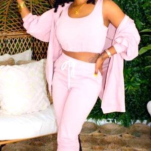 New 3 piece pink lounge set